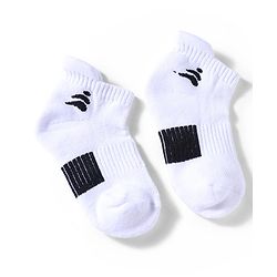Pine Active Cotton Lycra Knit Terry Breathable Ankle Length Athletic Socks Pack of 3 - White, Red & Black