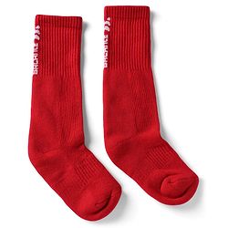 Pine Active Cotton Lycra Knit Terry Breathable Knee Length Football Socks Pack of 3 - White, Black & Red