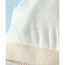 Pine Kids Woollen Cap & Muffler White Diameter of cap - 19 cm