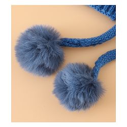 Pine Kids Woollen Cap with Pom Pom & Knot Pink - Diameter 25 cm