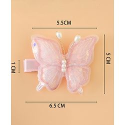 Pine kids Bow & Butterfly Clips - Pink