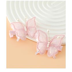 Pine kids Bow & Butterfly Clips - Pink