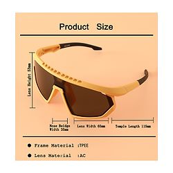 Pine Kids 13.5 cm Baby Sunglasses Lightweight Frame Boy - Yellow