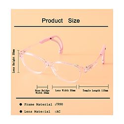 Pine Kids 13 cm Baby glasses Strap Lightweight Frame - pink