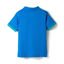Pine Kids Marvel Cotton Knit Half Sleeves Pique Polo T-Shirt with Avengers Print - B;ue