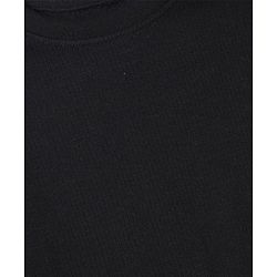 Pine Kids Knit Solid Thermal Vest with Full Sleeves in Black