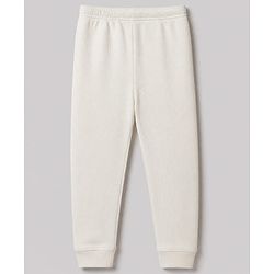 Pine Kids Cotton Blend Knit Full Length Solid Thermal Pant in White