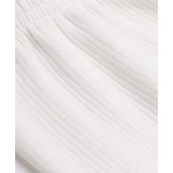 Pine Kids Cotton Blend Knit Full Length Solid Thermal Pant in White
