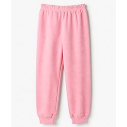 Pine Kids Cotton Mix Knit Full Length Thermal Pant - Light Pink