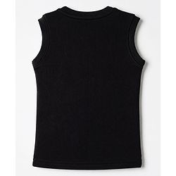 Pine Kids Cotton Blend Knit Solid Thermal Inner Wear with Sleeveless Pack of 2 - Olive Green & Black