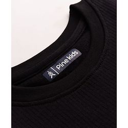 Pine Kids Cotton Blend Knit Solid Thermal Inner Wear with Sleeveless Pack of 2 - Olive Green & Black