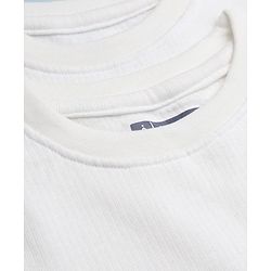 Pine Kids Cotton Blend Knit Thermal Solid Sleeveless Vests Pack of 2 - White
