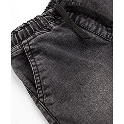 Pine Kids Full Length Denim Washed Jeans - Black