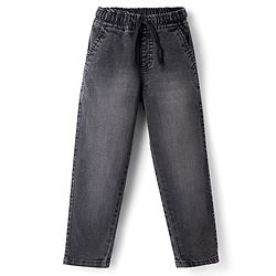Pine Kids Full Length Denim Washed Jeans - Black
