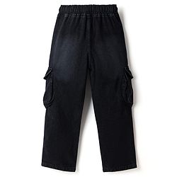 Pine Kids Denim Jeans Full Length Cargo Fit in Black