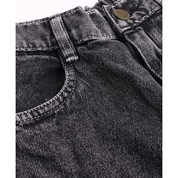 Pine Kids Denim Woven Full Length Jeans Jeans With Cargo Pockets - Black