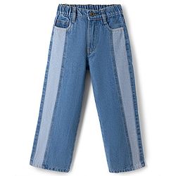 Pine Kids Denim Woven Full Length Solid Jeans - Blue