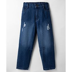 Pine Kids Cotton Blend Denim Woven Full Length Solid Jeans - Blue