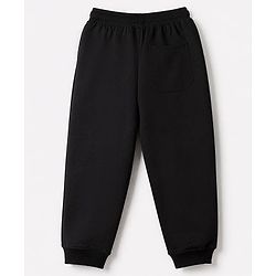 Pine Kids Cotton Knit Full Length Jogger Fit Solid Lounge Pant with Drawstring Pack of 3 in Black Grey Navy Blue