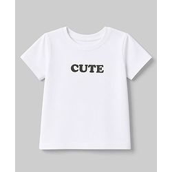 Pine Kids Cotton Knit Half Sleeves Frock with Inner Tee & Cute Text Print - Olive Green