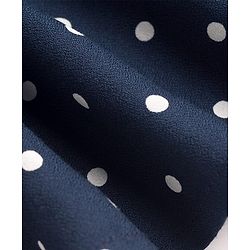 Pine Kids Cotton Woven Half Sleeves Frock With Polka Dot -Navy Blue