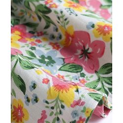 Pine Kids Woven Half Sleeves Floral Printed Frock - White