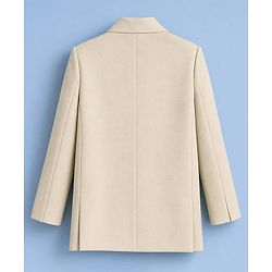 Pine Kids Knit Full Sleeves Solid Colour Blazer - Beige
