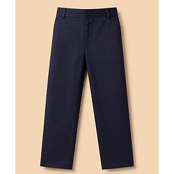 Pine Kids Knit 3 Piece Full Sleeves Party Suit With Bow Detailing - Navy Blue