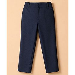Pine Kids Knit Full Sleeves 3 Piece Party Suit With Bow - Blue