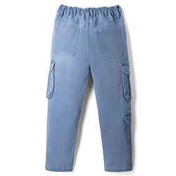 Pine Kids Denim Woven Full Length Jeans With Pockets in Light/Sky Blue