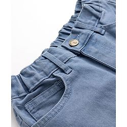 Pine Kids Denim Woven Full Length Jeans With Pockets in Light/Sky Blue