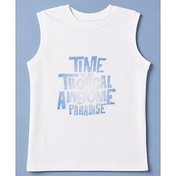 Pine Kids Cotton Woven Short Sleeves Solid Shirt With Text Print on Tee - Neavy Blue