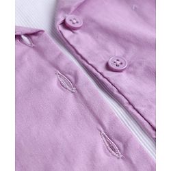 Pine Kids 100% Cotton Knit Half Sleeves Solid Shirt Style Top With Inner Tee - Lavender