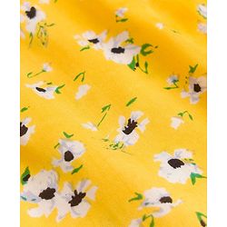 Pine Kids Rayon Woven Full Sleeves Top with  Floral Print - Yellow