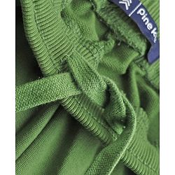 Pine Kids Cotton Knit Full Length Striped Lounge & Track Pant With Side Pockets - Olive Green