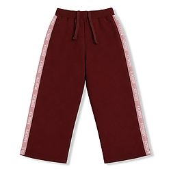 Pine Kids Knit Full Length Track Pant With Side Tape Detailing - Wine