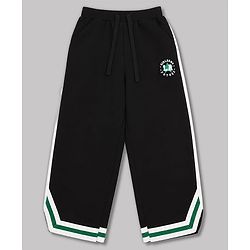 Pine Kids Knit Full Length Track Pant With Side Tape Detailing - Black