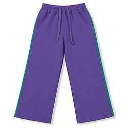 Pine Kids Knit Full Length Track Pant Solid Colour- Purple
