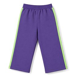 Pine Kids Knit Full Length Track Pant Solid Colour- Purple