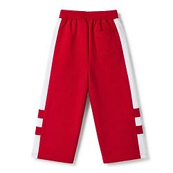 Pine Kids Knit Full Length Track Pant with Tape Detailing - Red