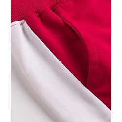 Pine Kids Knit Full Length Track Pant with Tape Detailing - Red