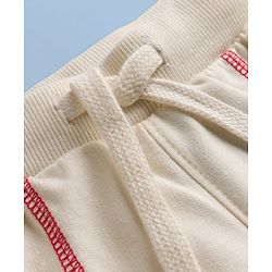 Pine Kids Knit Full Length Text Printed Lounge Pant - OffWhite