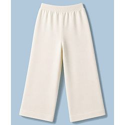 Pine Kids Knit Full Length Text Printed Lounge Pant - OffWhite