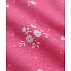 Pine Kids 100% Cotton Knit Top with Full Sleeves and Floral Print - Dark Pink