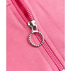 Pine Kids Cotton Knit Winter Dress with Full Sleeves and Love Print - Pink