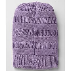 Pine Kids Knit Woollen Caps and Sets With Cable Knit Design in Lilac - Diameter 15 cm
