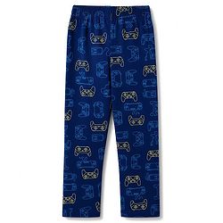 Pine Kids Cotton Knit Half Sleeves Game Controller & Text Printed T-Shirt & Pajama Night Suit - Navy