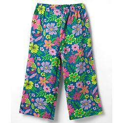 Pine Kids Cotton Knit Half Sleeves Floral Printed T-Shirt & Capri Night Suit - Lemon