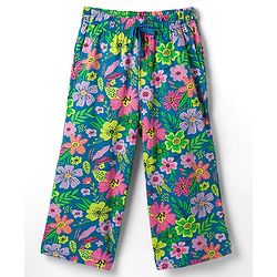 Pine Kids Cotton Knit Half Sleeves Floral Printed T-Shirt & Capri Night Suit - Lemon