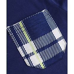 Pine Kids Cotton Knit Half Sleeves T-Shirt & Checked Pyjama Night Suit - Blue